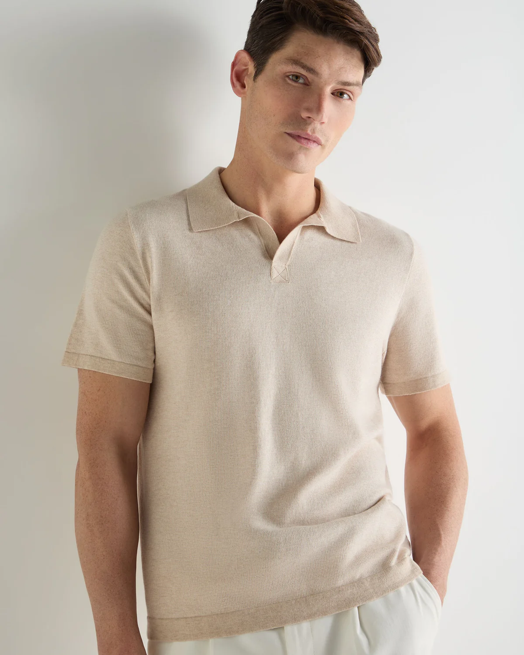 Men's Vireiya Polo Cotton Cashmere T-Shirt