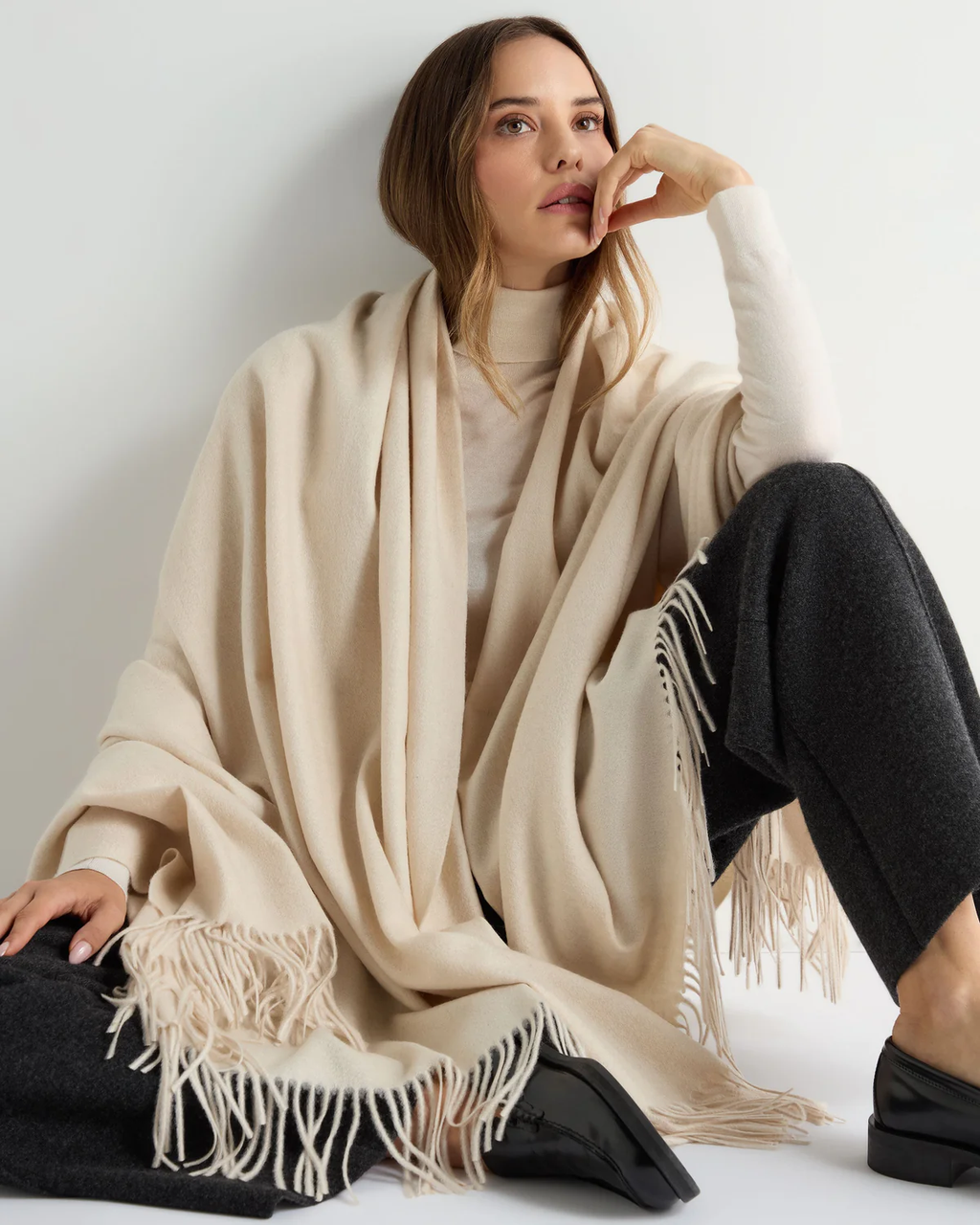 Unisex Vireiya Woven Cashmere Blanket