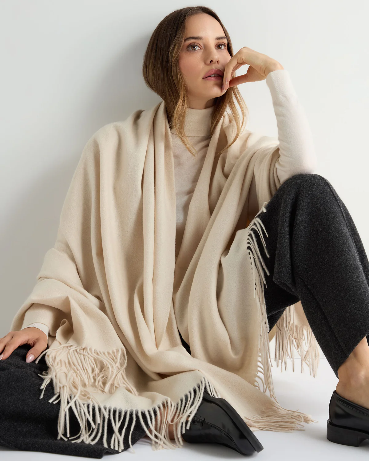 Unisex Vireiya Woven Cashmere Blanket