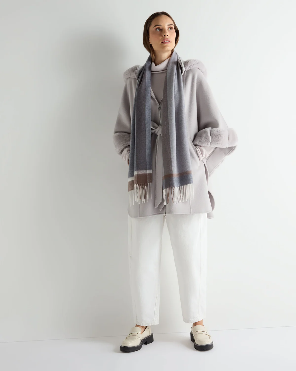 Unisex Vireiya Cashmere Check Scarf