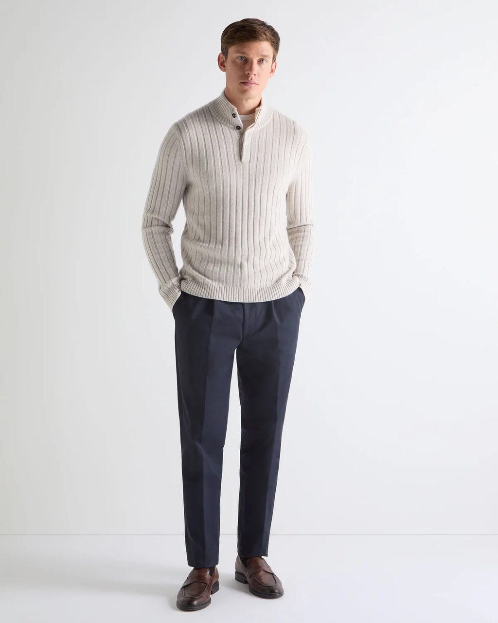 Vireiya Half Button Sweater