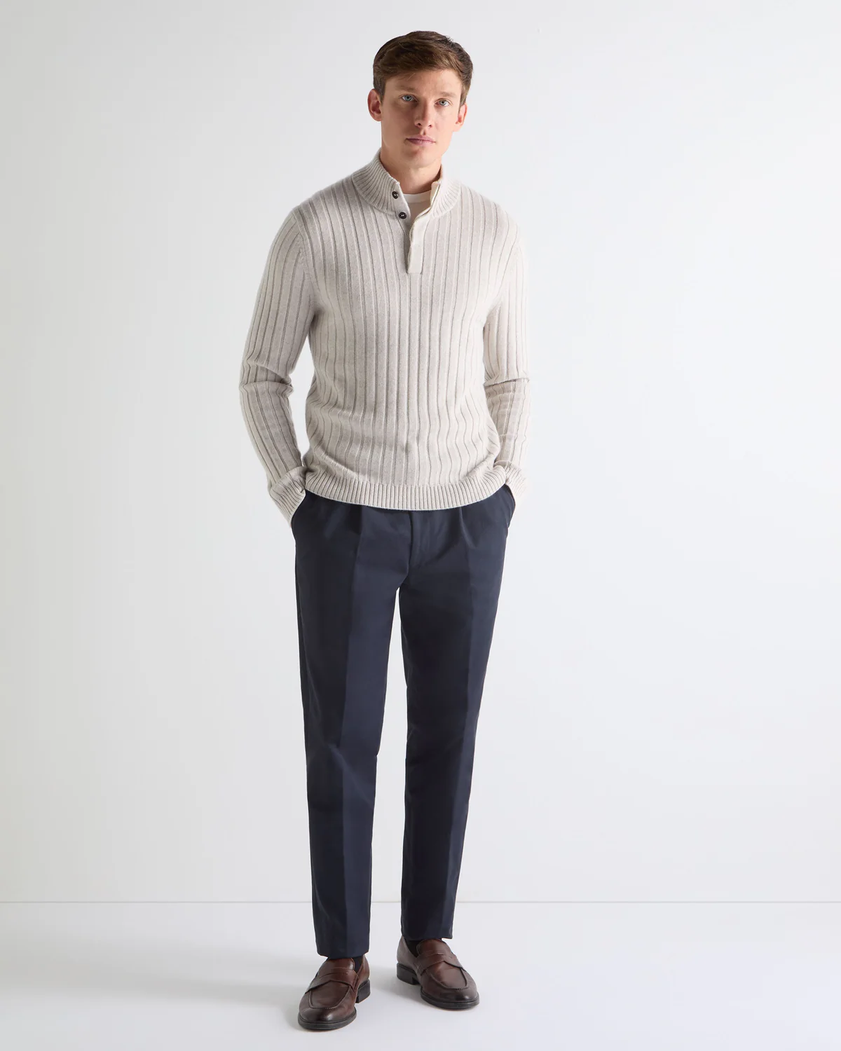 Vireiya Half Button Sweater
