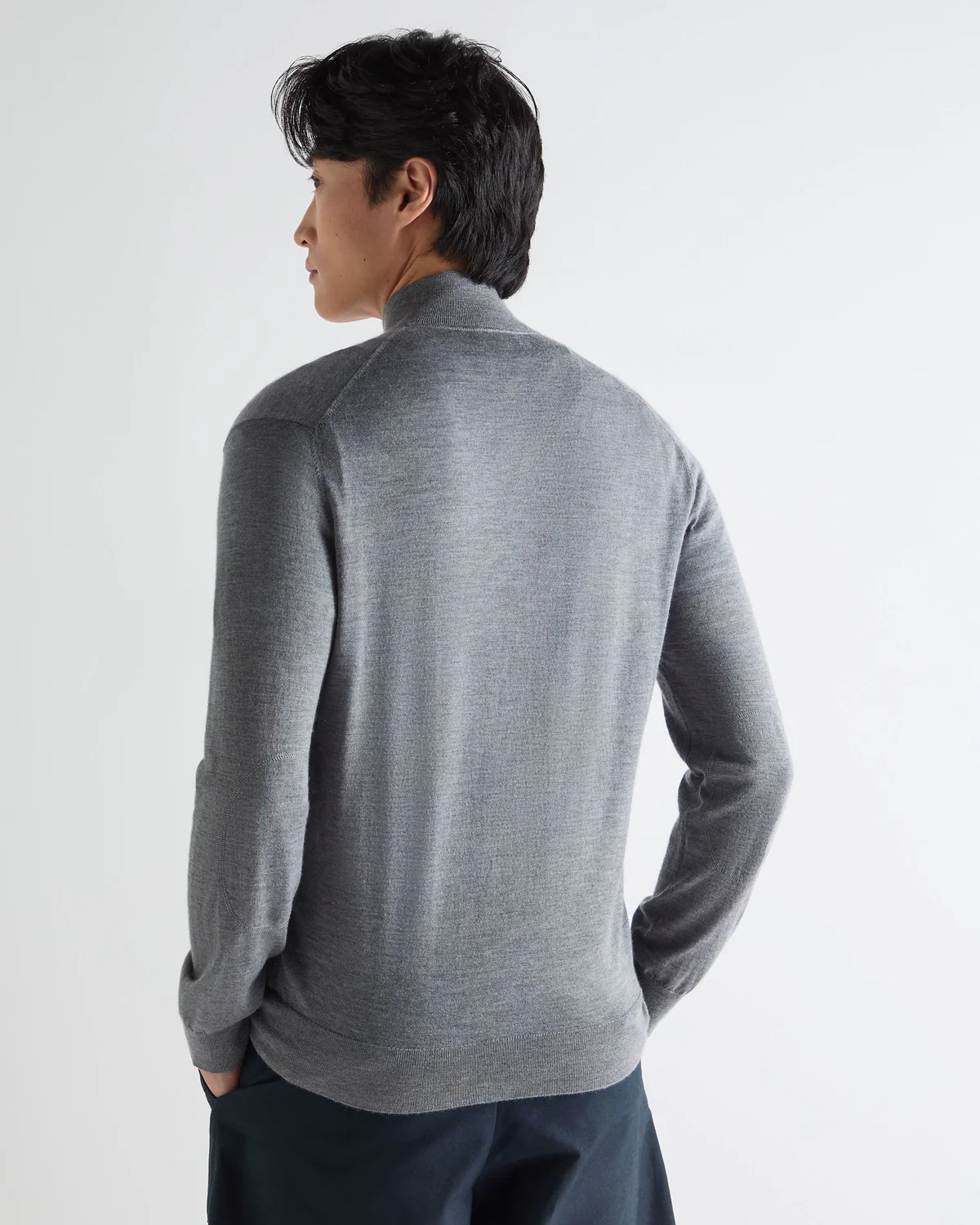 Men's Vireiya Fine Gauge Cashmere Full Zip Jumper